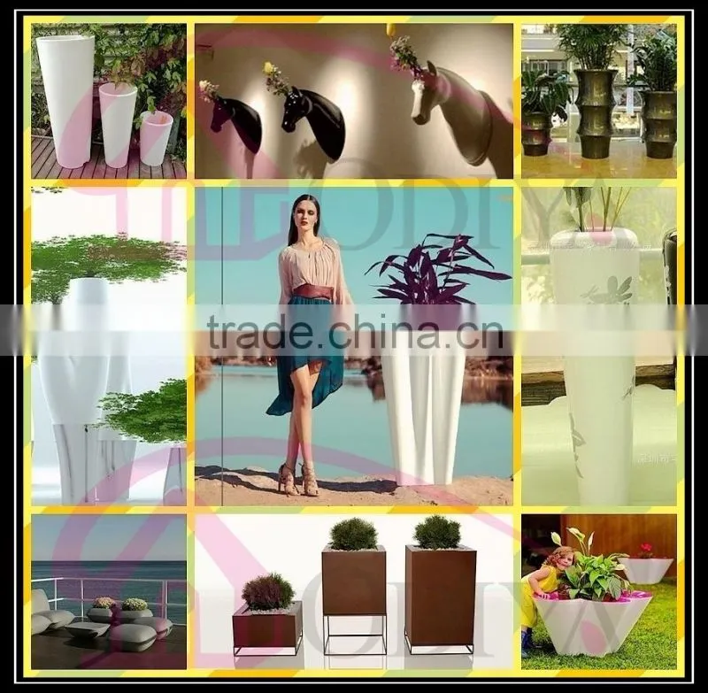 modern fiberglass planter