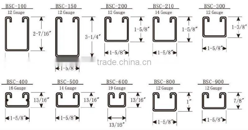 U / C / Z / W Shape Hot Rolled Steel Channel