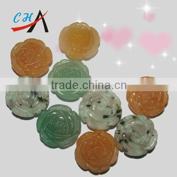 gemstone red agate rose flower carving