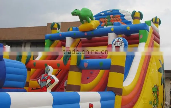 cartoon fun city giant inflatable kids playground equipment for sale