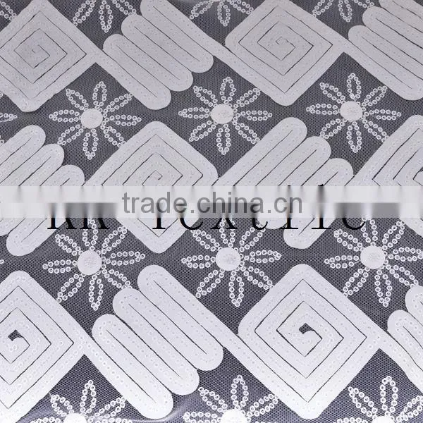 2014 Hot sell PU Leather craft Lace fabric maze home textile