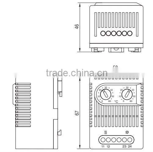 ZR 011 High quality digital touch screen thermostat Dual Thermostat with CE