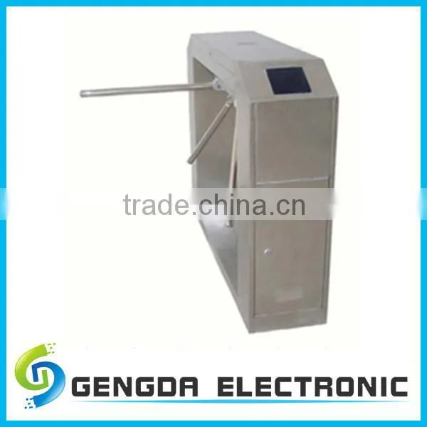 304 stainless steel both directional electronic half height inclined tripod barrier entrance turnstile