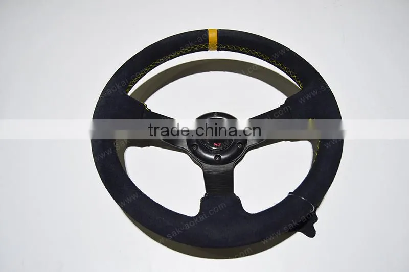 310mm Steering Wheel Suede Black