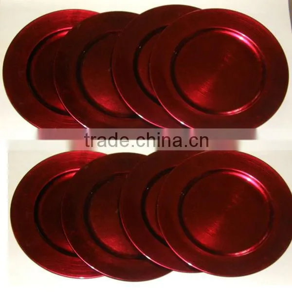 Plasitc wedding gold charger plates