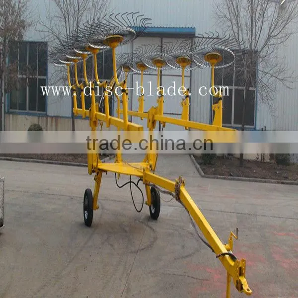 New type trailed finger wheel raker for tractor 2015 HOT SALE