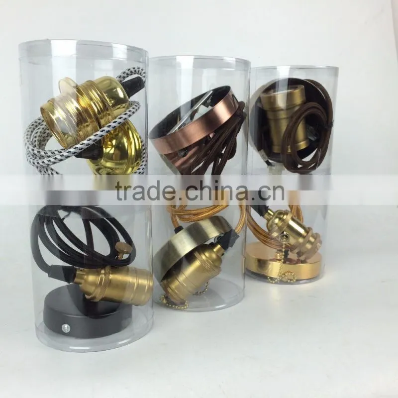 Colorful Pendant Lamp Cord Set Metal Hanging Light