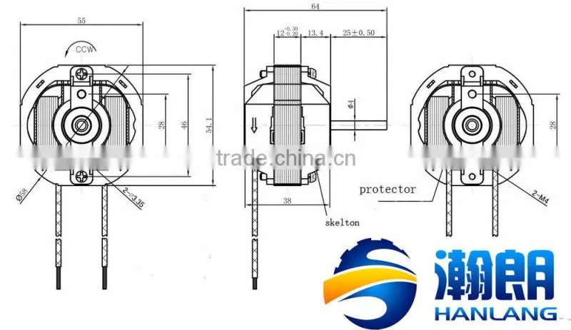 hotsale AC single phase fan motor
