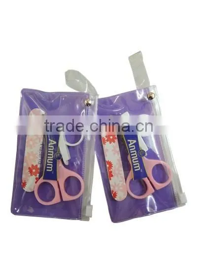 3PCS Baby Safe Manicure Set in a PVC Zipper Bag