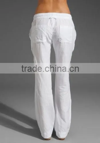 white casual pants for women