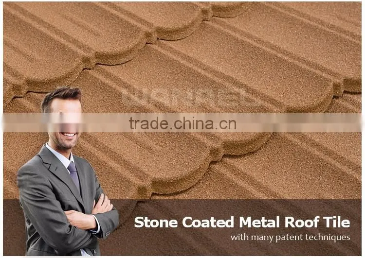 Roof tiles new french style hot selling colorful stone coated