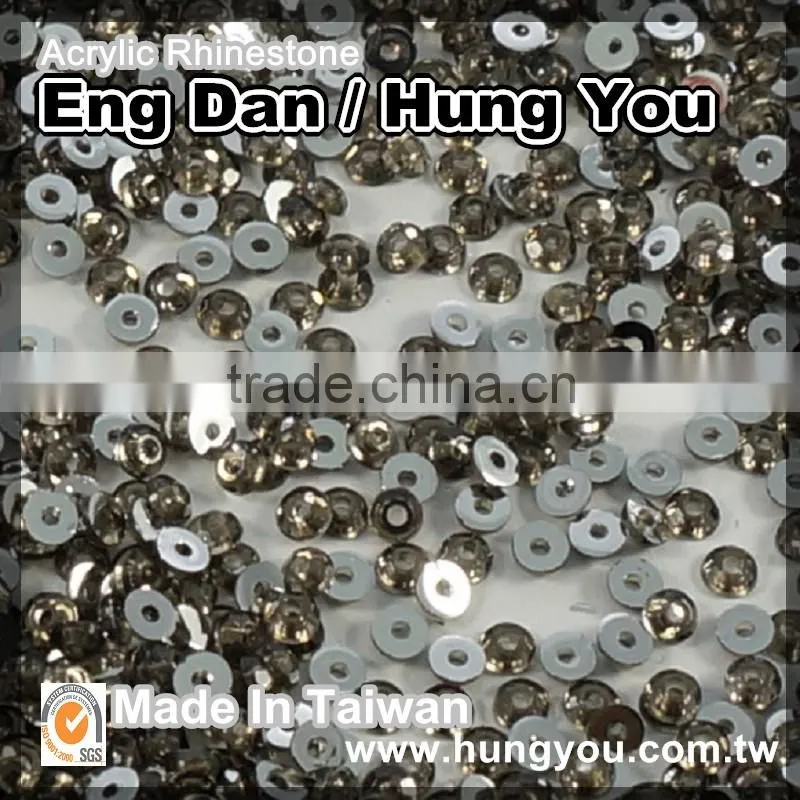Round Shaped Sew On Acrylic Rhinestones with 1 hole