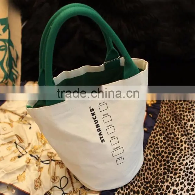Eco shoulder canvas bag with tote for food packaging bag