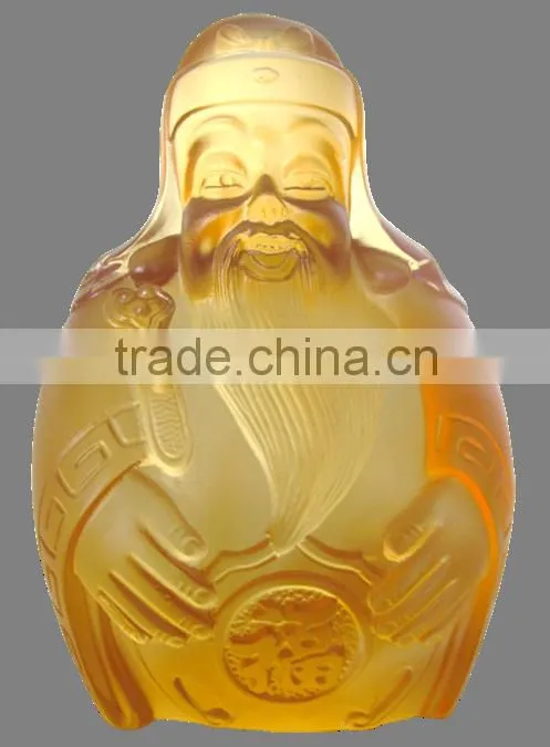 manjushri Bodhisattva buddhism statue liuli colored glaze wholesale