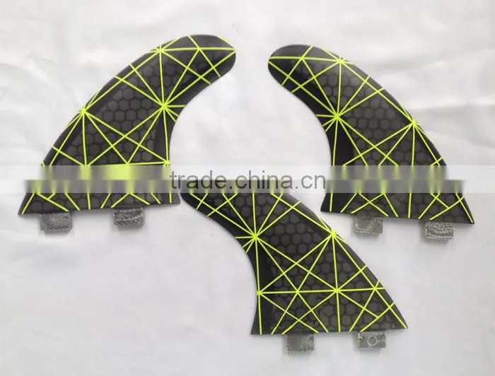 Half carbon Honeycomb surfboard fins