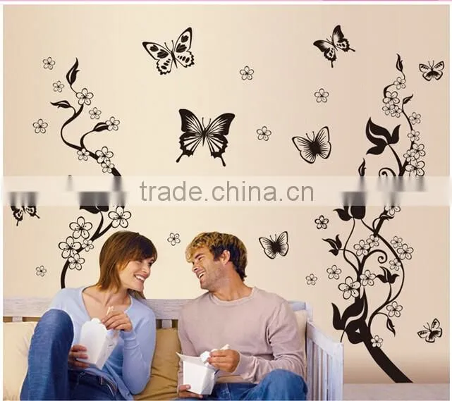 Best selling butterfly flower wall stickers home decor