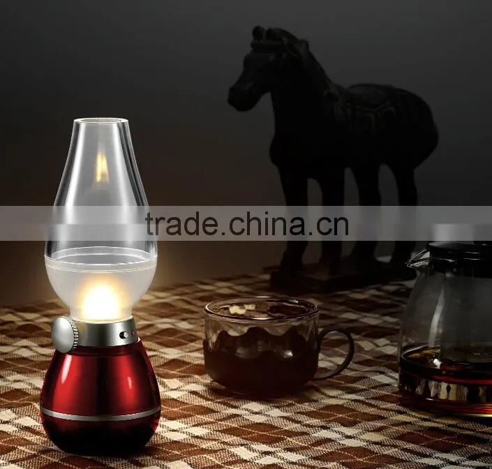 Colorful Wireless Blowing Control Kerosene Oil Desgin LED Lamp