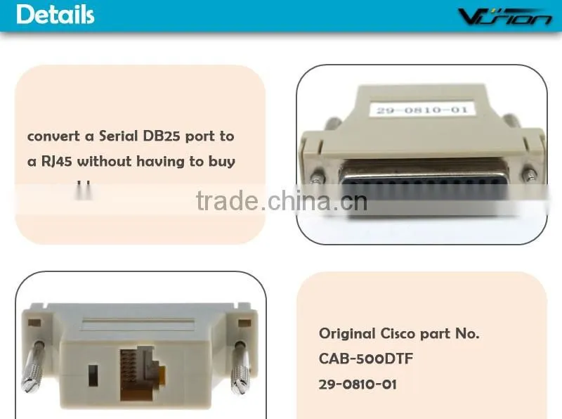 New CAB-500DTF DB25 female to RJ45 female adapter