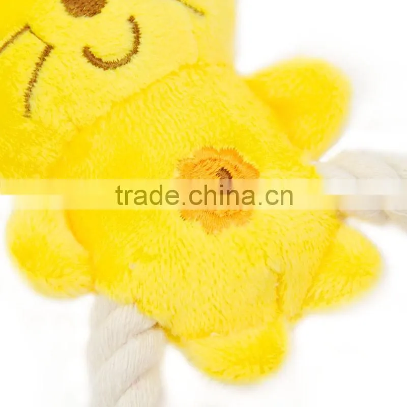 Dogs Toys Short Plush Cotton Stuffed Interactive Pet Toys For Cats Scratch Chew Cotton Rope Tug Toys For Small Dogs P1042
