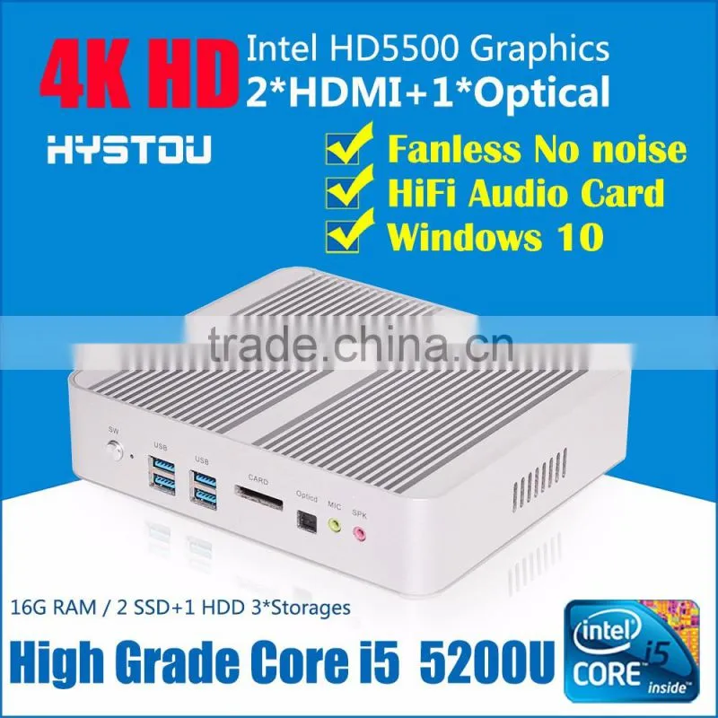2016 micro pc Intel core i5 5200U 2.2G 12V HD5500 GPU mini desktops I5 Linux Server WiFi HDMI support HD 4K resolution