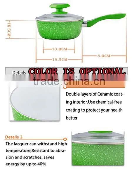 die cast metallic coating sauce pan