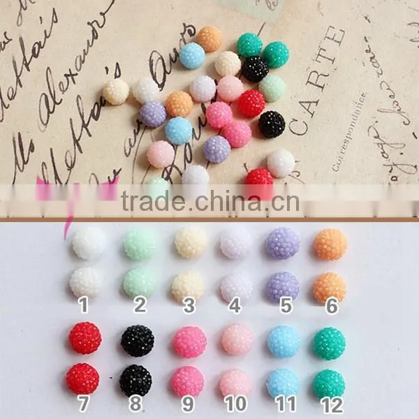 Easam 7mm 12 Colors small Hydrangea resin nail art decoration 3D