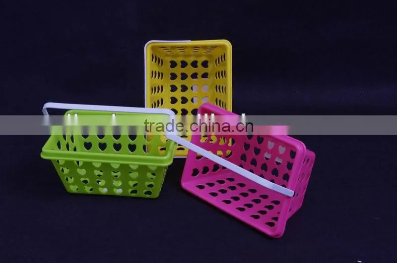 Plastic storage basket, basket (round)