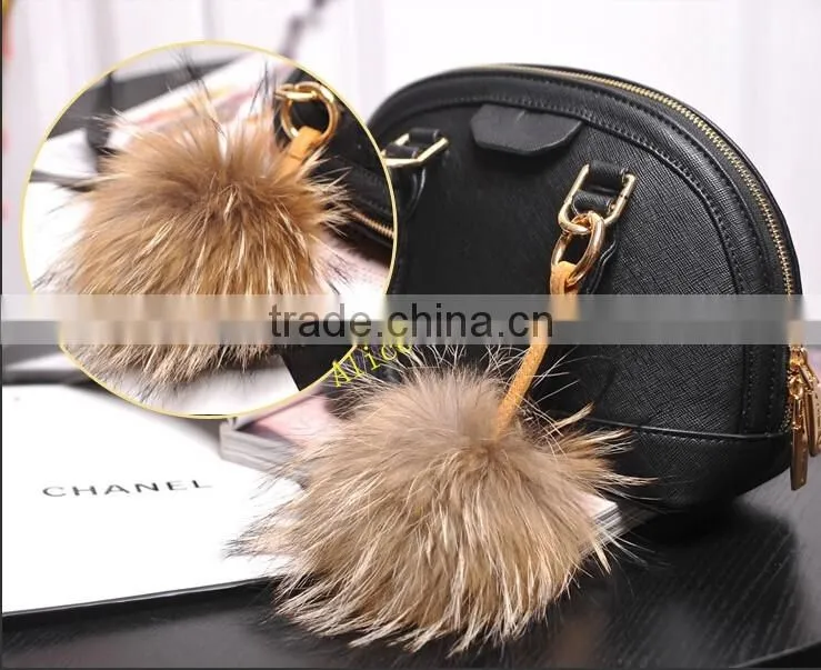 Natural Real Fur Pom Poms Ball / Fur Ball / Raccoon Fur Pompon