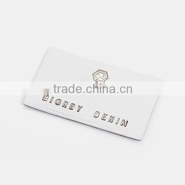 Fashion branded leather patch jeans leather patch labels