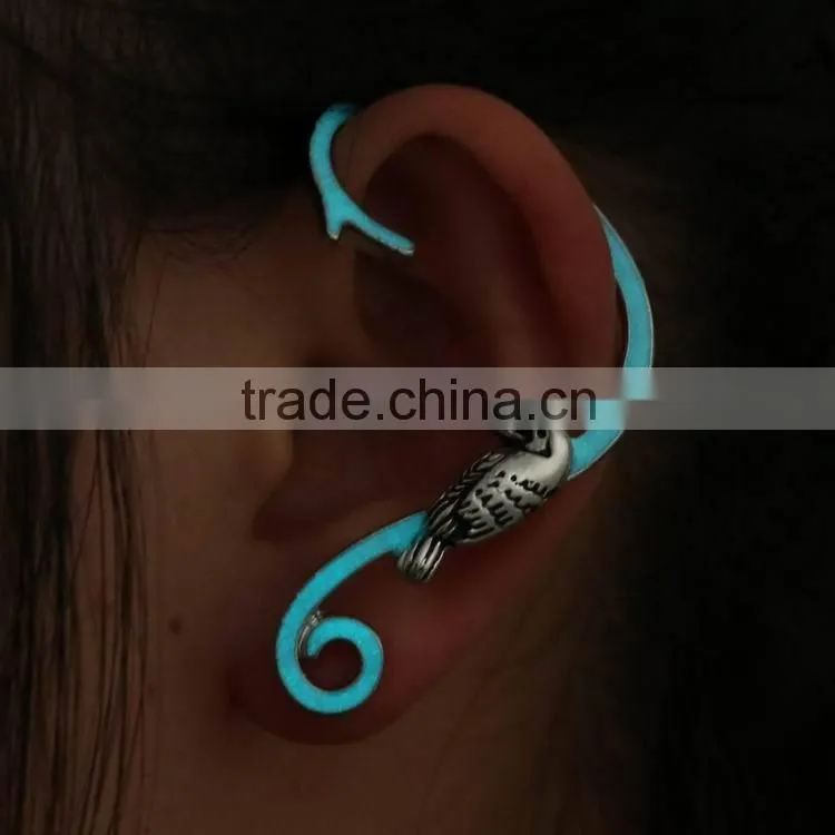 woodpecker glow in the dark made in china no hole earring