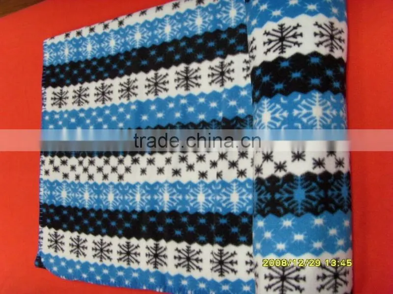 Hot sales 100% polyester fleece printed gifts Promotional Blanket