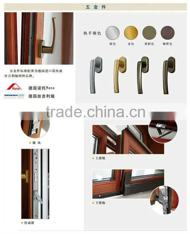 double glazed wood-aluminum composite lift and sliding window