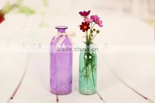 Decorated Glass Vase With Color