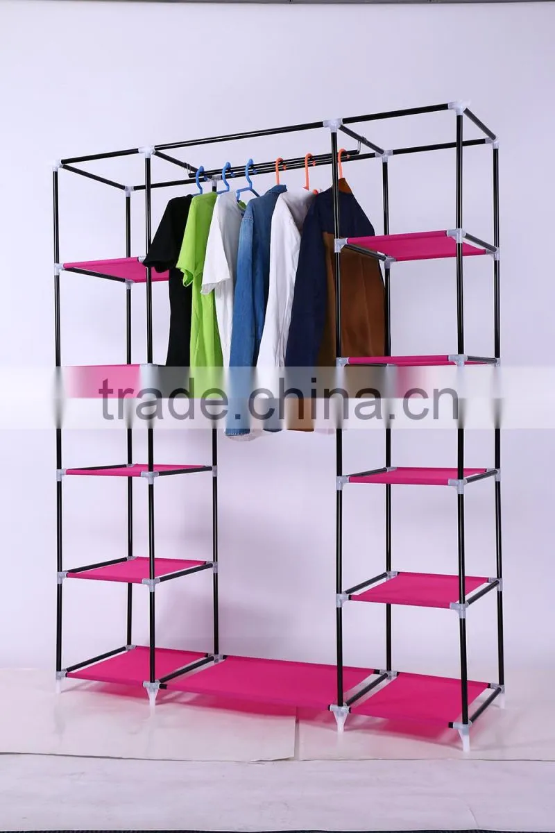 Modern Bedroom Steel Wardrobe, Single Clothing Storage Wardrobe