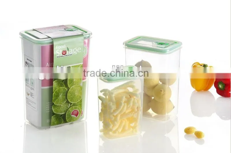 2400ml high rectangle food storage container with date dial