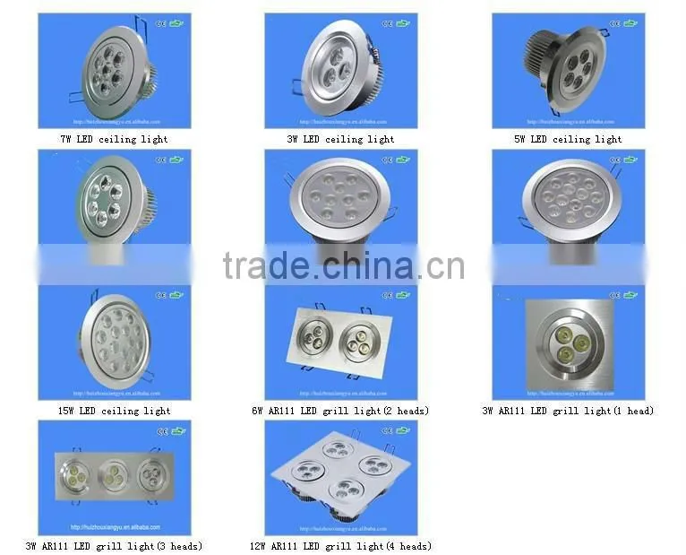High quality small led celling light with glass edge 3w led celling light