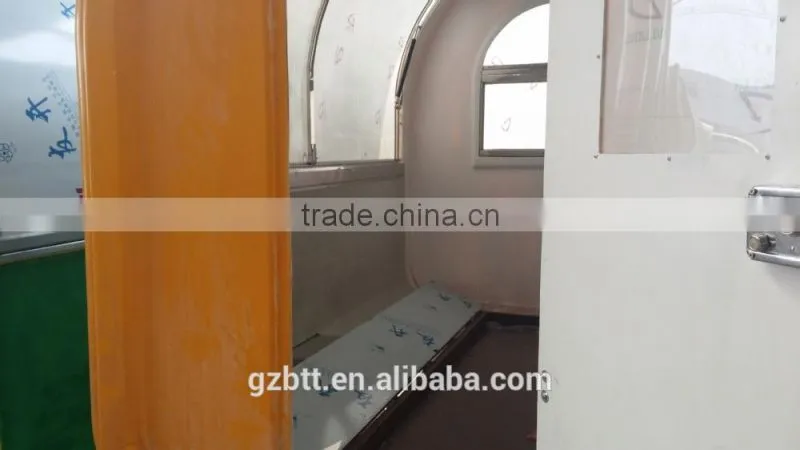 popular China mobile fryed chicken food kiosk with fridge, ice cream making machine, and sugarcane juicer machine