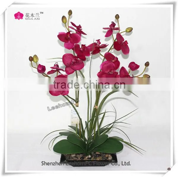 plastic orchid flower plants silk decoration orchid flower