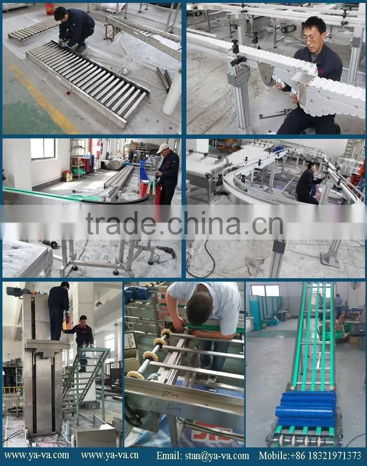 small inclined belts conveyor systemfor package machines