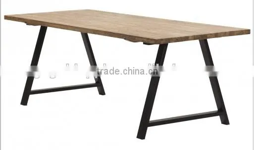 Modern solid wood dining table design, wood rustic dining table