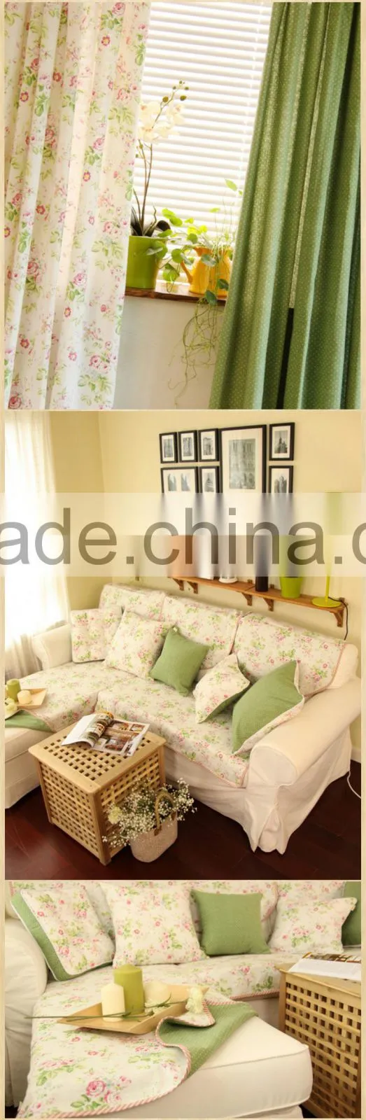 Lovely new garden Christmas style polyester jacquard fabric using for table cloth, sofa cover, cushion cover