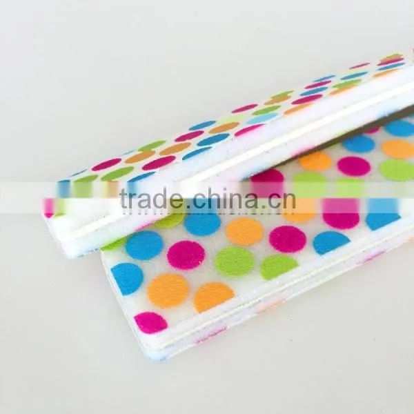 Korean quality custom personalized colorful double side nail file colorful sponge nail buffer manicure tools factory