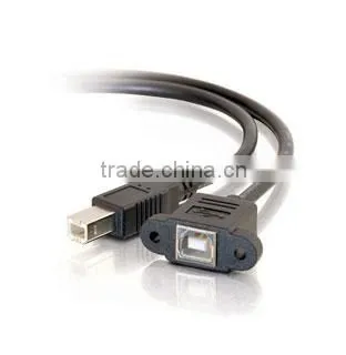 USB 2.0 B Male to USB B Female Socket Printer Panel Mount Cable