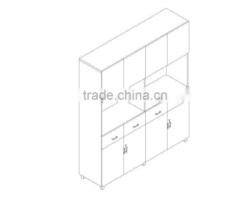 SUNRISE-B024 2012 Hot-sale Modern wood office bookcase furniture