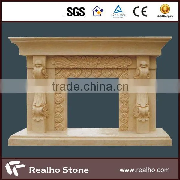 cheap price marble indoor fireplace