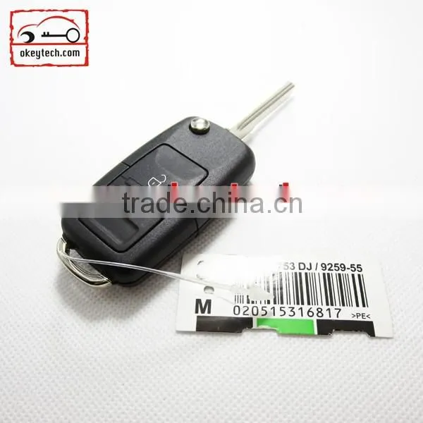 High Quatity Car Key for vw romote button key shell for 1J0 959 753 DJ vw flip remote key shell