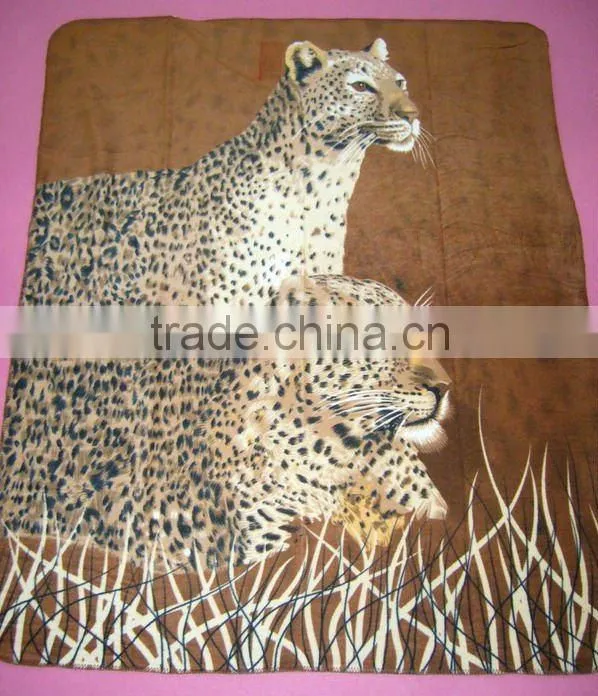 for home or picnic use, animal design printed fleece blanket