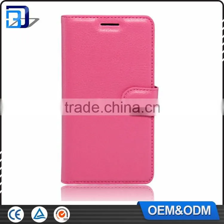 Hot New Products Litchi Design Credit Card Wallet Stand Flip Leather Case For Vodafone Smart Prime 7 VF600 Mobile Phone Cover