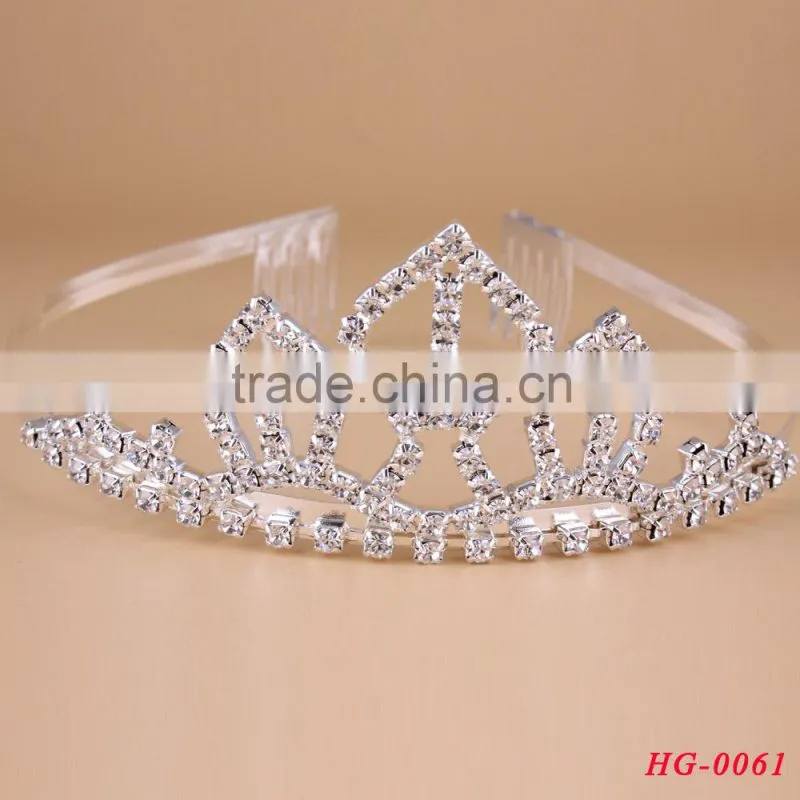 Popolar Crystal crown pink comb
