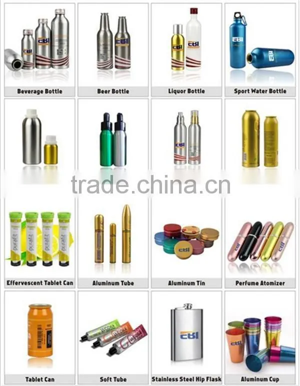 Aluminum empty aerosol body spray can